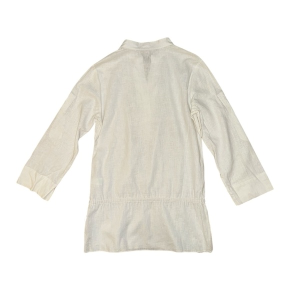 Lilly Pulitzer white ruffle linen blend blouse women’s size 6 - Picture 2 of 8